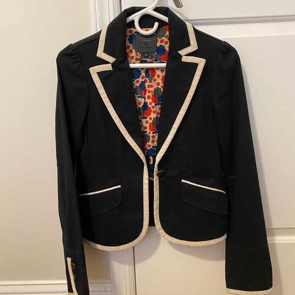 Black Blazer with white piping. - Picture 3 of 7